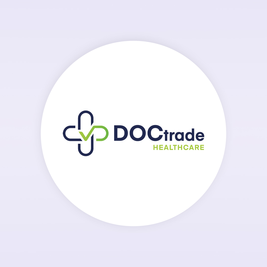 Logo ontwerp Doctrade – Medische groothandel met een sterke visuele identiteit