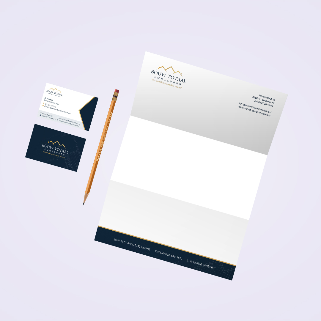 Bouw Totaal - visitekaartje en briefpapier