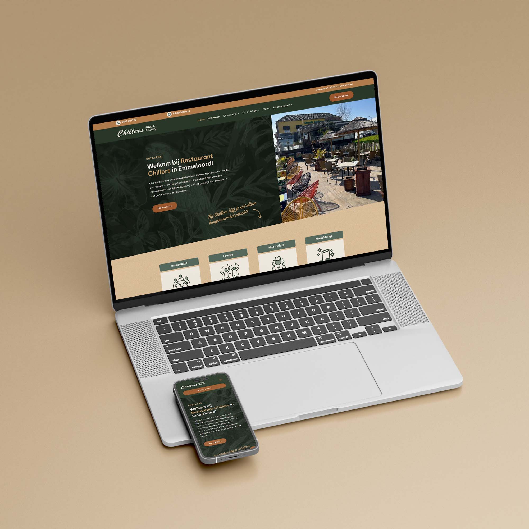 Webdesign Restaurant Café Chillers