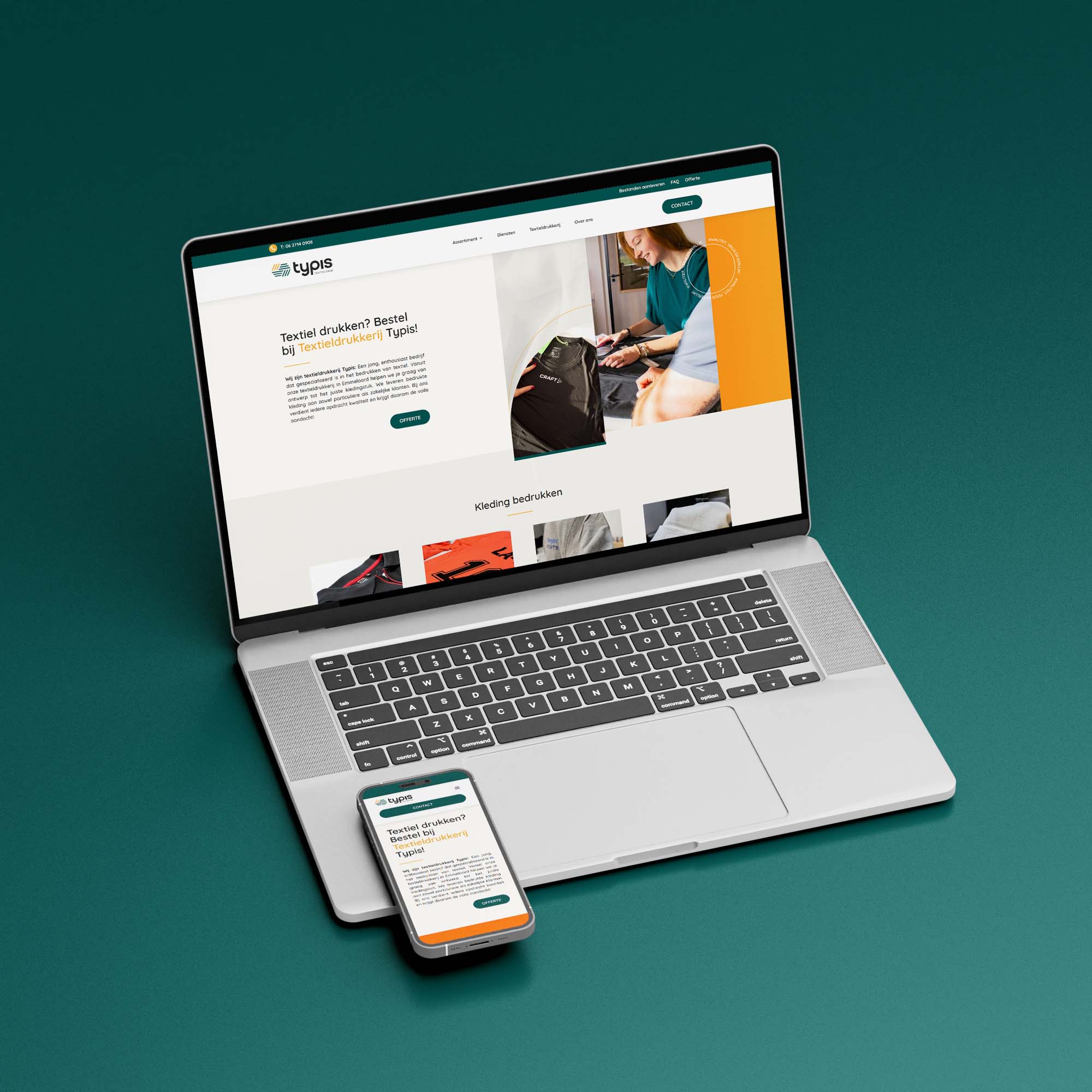 Webdesign Textieldrukkerij Typis