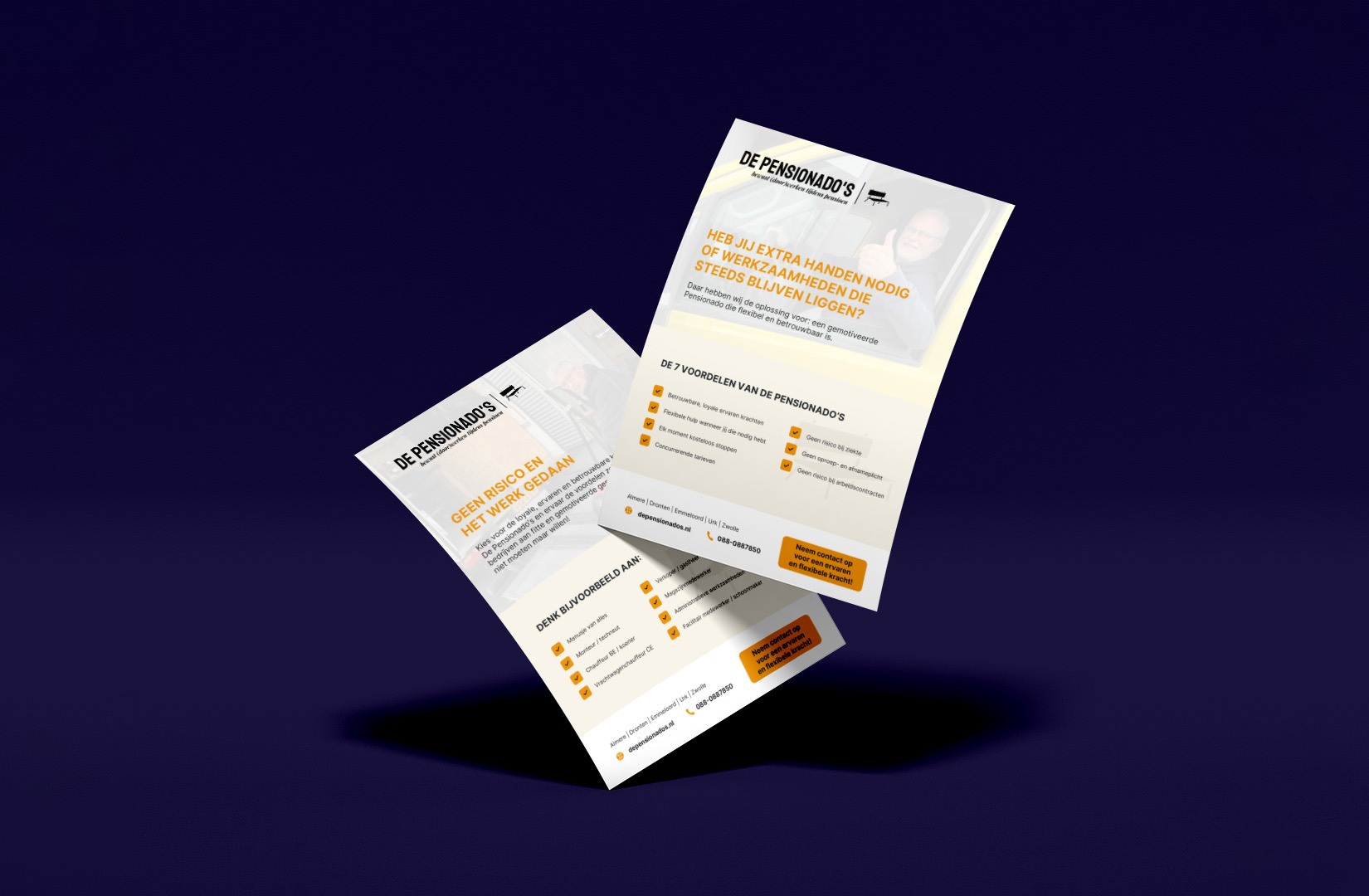 De Pensionado's flyer mockup - breed marketingbureau