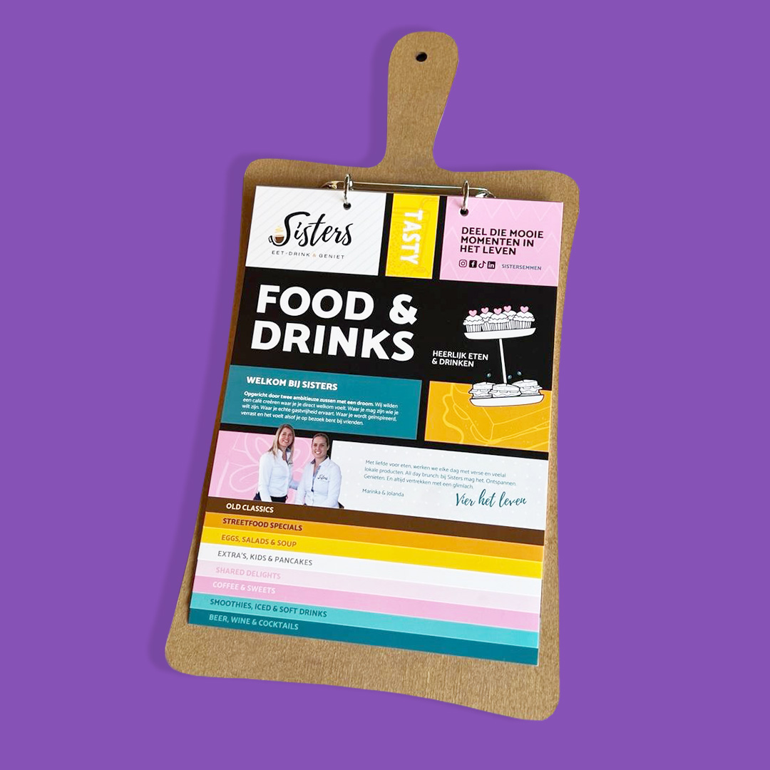 Menukaart Sisters