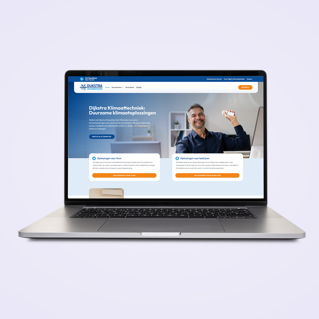 Website installatiebedrijf laten maken – Klantcase Dijkstra Klimaattechniek